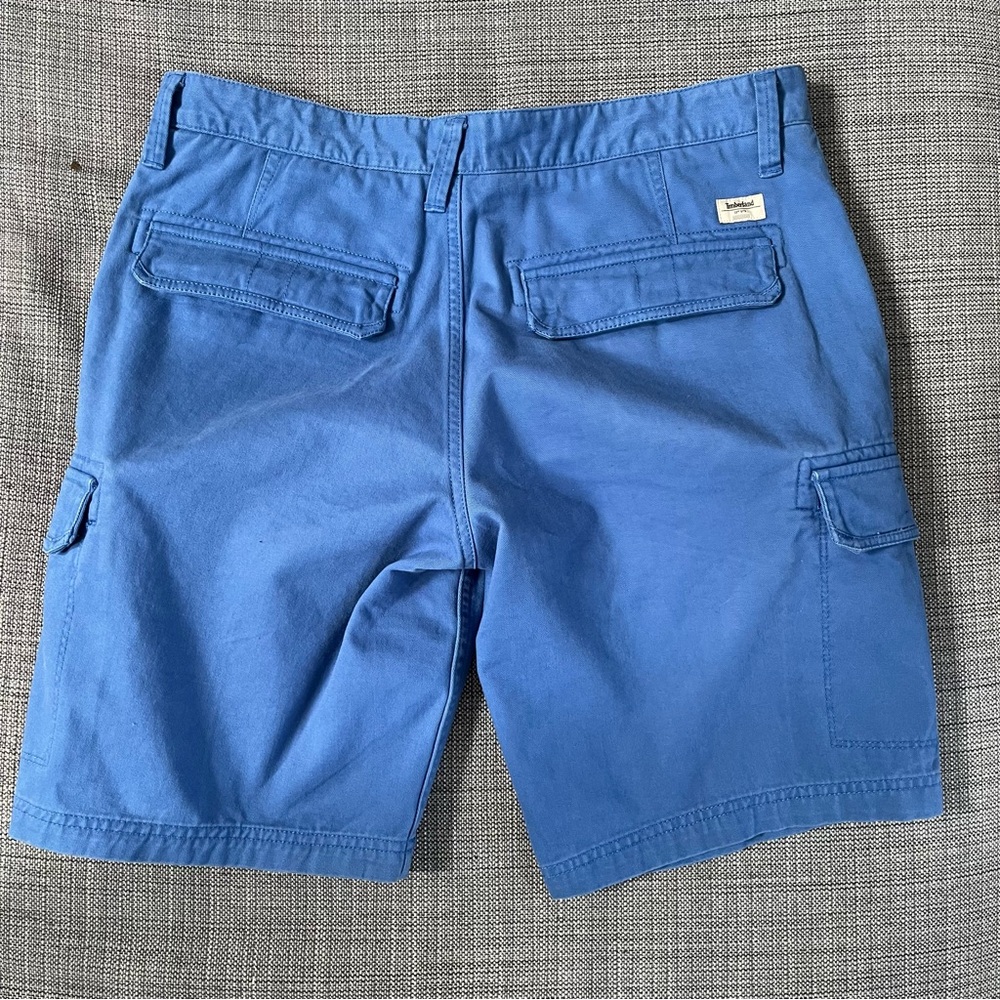 Men's Blue Timberland Cargo Shorts Sz 34 - Picture 6 of 7
